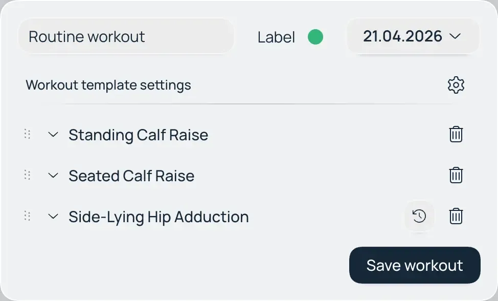 Create workout