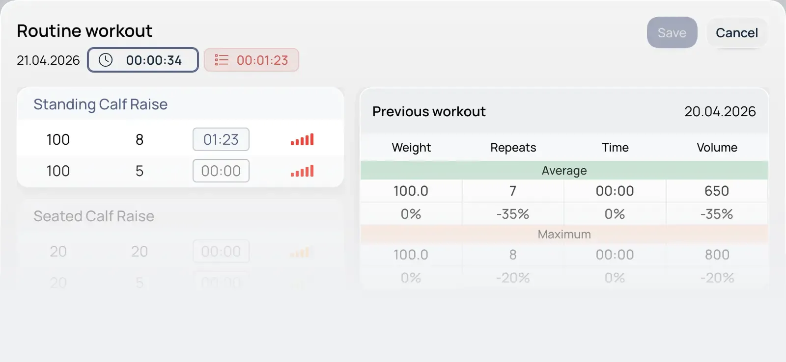 Create workout